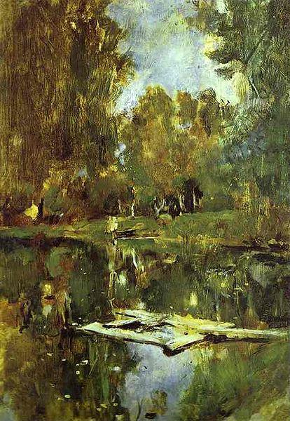 Valentin Serov Pond in Abramtsevo. Study France oil painting art